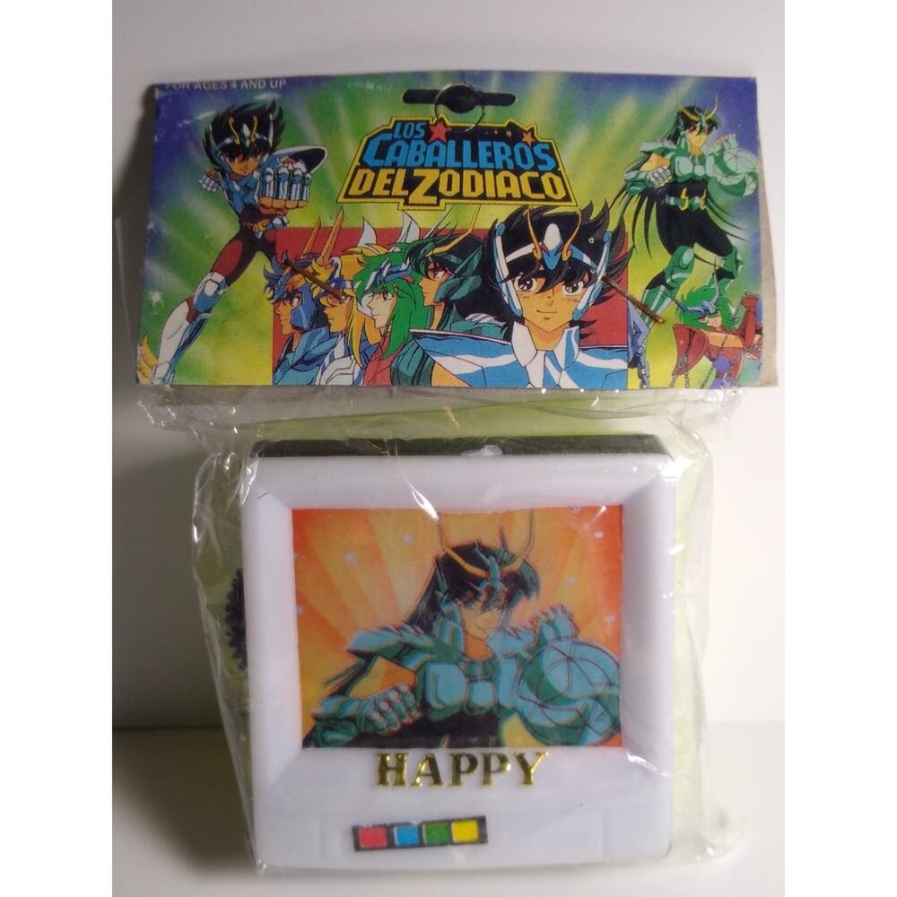 Vintage Los Caballeros del Zodiaco Novelty Toy Carded Factory Sealed Yellow 1980